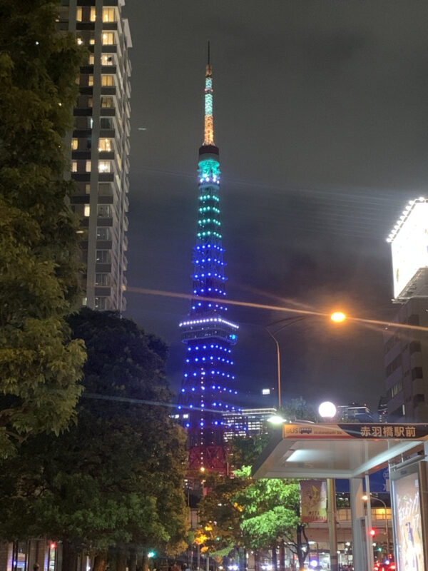 Tokyo Tower - Tokyo Tower's special light up, to wish for the development of Web3 and the intellectual property protection.